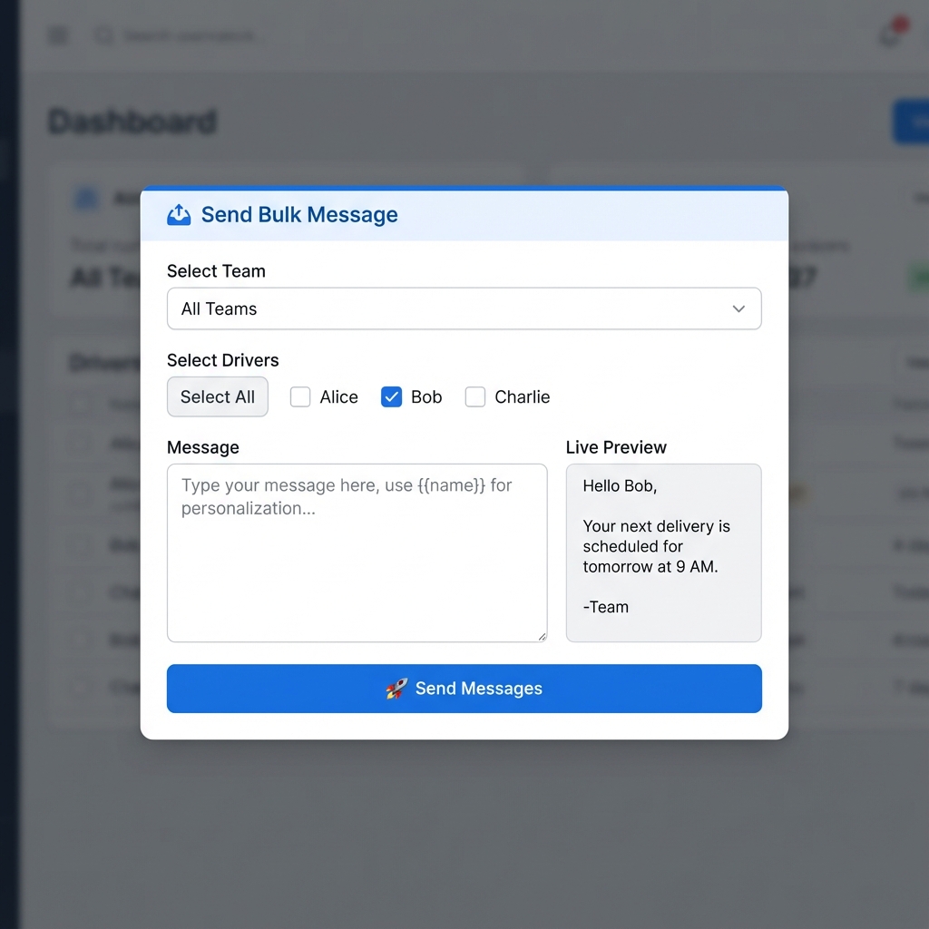 Bulk Message Modal